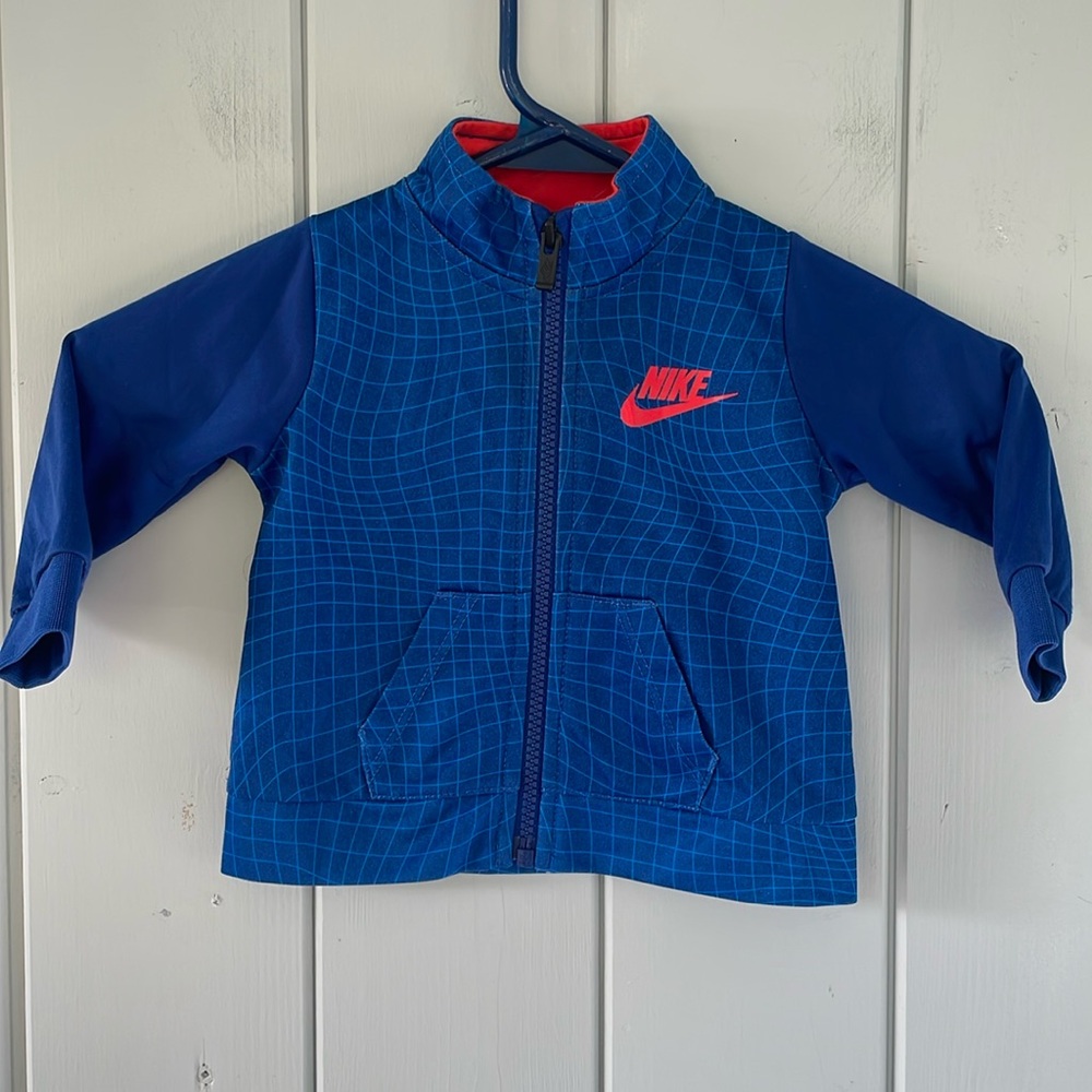 Nike Toddler Infant Jacket Sweatshirt Zip Up Blue Size 6 Months